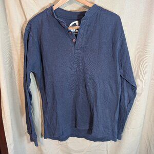 Mountain Khakis Cotton/Wool Henley Baselayer - Navy Blue - Men Small